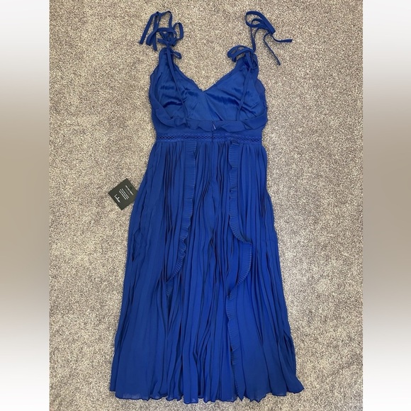 Lulu's Blue Ruffle Midi Dress - Picture 8 of 16
